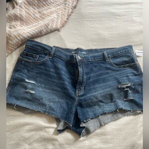 Old Navy Mid Rise Boyfriend Distressed Shorts
